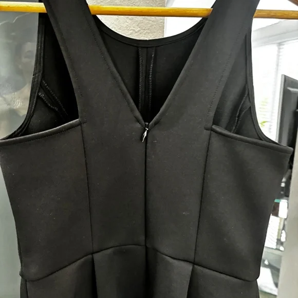 Madewell Fit & Flare Scuba Dress - Black Size 0 - Picture 8 of 11